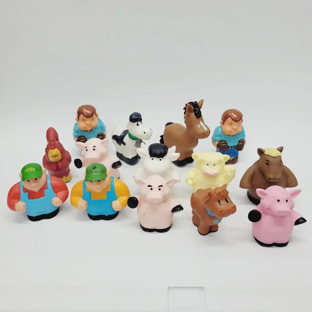 TOMY ERTL John Deere Farm Figures Lot of 14 Replacements Hayride Toys Animals